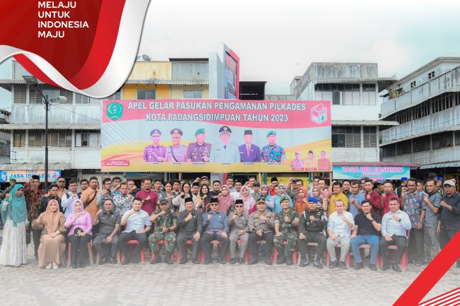 Walikota Pimpin Apel Gelar Pasukan Pengamanan PILKADES Serentak Kota Padangsidimpuan Tahun 2023