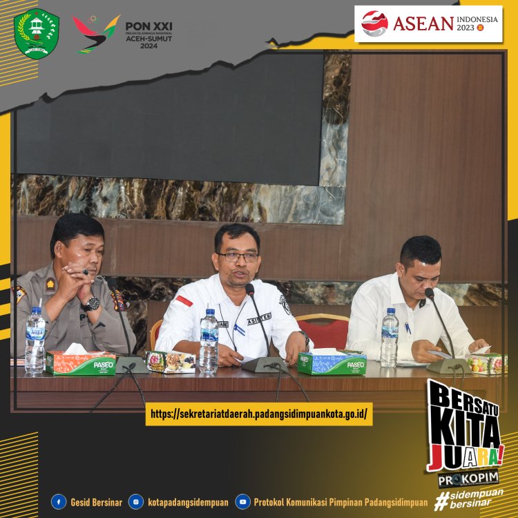 Asisten Pemerintahan & Kesejahteraan Rakyat Setda Kota Padangsidimpuan Pimpin Rapat Persiapan HUT RI Ke 78