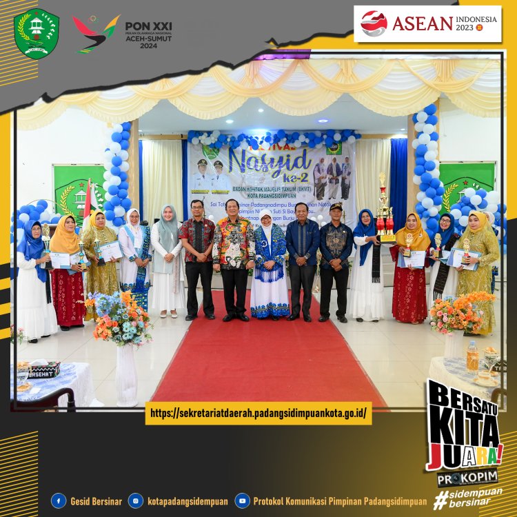 Wali Kota Irsan Efendi Nasution Resmi Menutup Festival Nasyid Ke-2 BKMT Padangsidimpuan