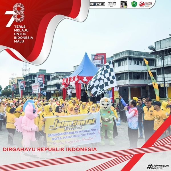 GOW (Gabungan Organisasi Wanita) Padangsidimpuan Gelar Jalan Santai