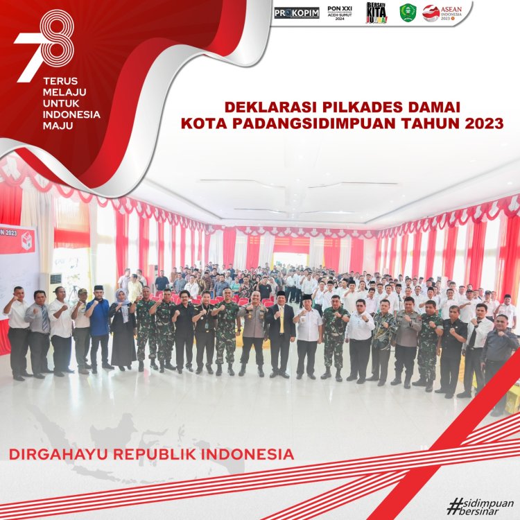 Ratusan Calon Kepala Desa Deklarasi Damai Bersama Walikota & Forkopimda Padangsidimpuan