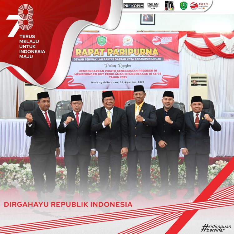 Ketua DPRD Padangsidimpuan Pimpin Rapat Paripurna Mendengarkan Pidato Kenegaraan Presiden RI 