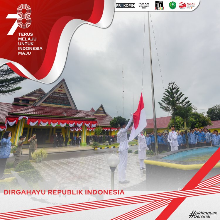 Walikota Padangsidimpuan Diwakili Asisten I Irup Upacara Hut RI di Lingkungan Pemerintah Kota Padangsidimpuan.