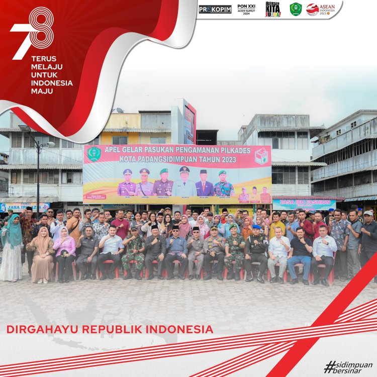 Walikota Pimpin Apel Gelar Pasukan Pengamanan PILKADES Serentak Kota Padangsidimpuan Tahun 2023